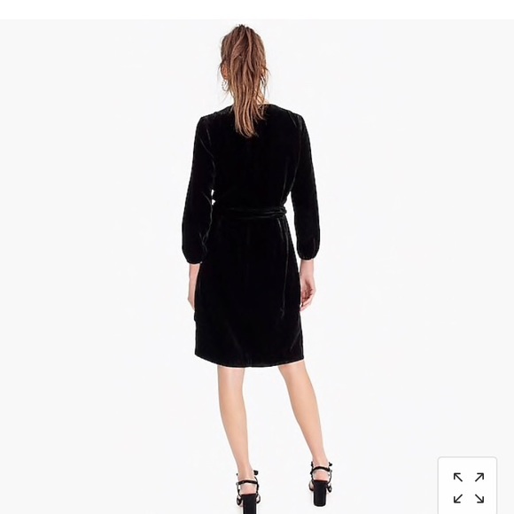 J Crew wrap dress in drapey velvet -navy - Picture 4 of 4